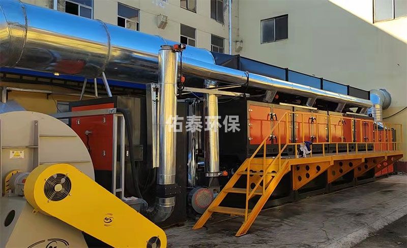 4萬風量噴漆房催化燃燒設備